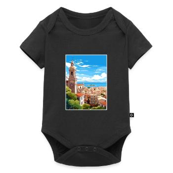 Malaga Espagne Vintage voyage affiche WPA Souvenir - Body à manches courtes Premium Bébé - noir - Devant