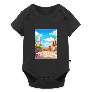 Valladolid Espagne Vintage voyage affiche Souvenir - Body à manches courtes Premium Bébé - noir - Devant