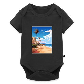 Costa Blanca Spain Vintage Travel Poster Souvenir - Baby Premium short-sleeve bodysuit - black - Front