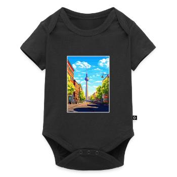 Berlin Germany Vintage Travel Poster WPA Souvenir - Baby Premium short-sleeve bodysuit - black - Front