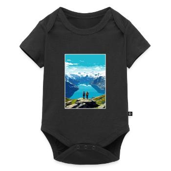 The Fjords Norway Norwegian Mountains Scandinavian - Baby Premium short-sleeve bodysuit - black - Front