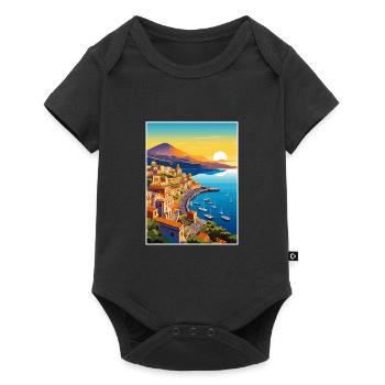 Sorrente Italie Vintage voyage affiche WPA Souvenir - Body à manches courtes Premium Bébé - noir - Devant