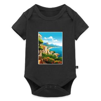 Costa Blanca Spain Vintage Travel Poster Souvenir - Baby Premium short-sleeve bodysuit - black - Front