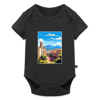 Malaga Espagne Vintage voyage affiche WPA Souvenir - Body à manches courtes Premium Bébé - noir - Devant