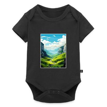 Vikos Gorge Greece Deco Vintage Travel Poster WPA - Baby Premium short-sleeve bodysuit - black - Front
