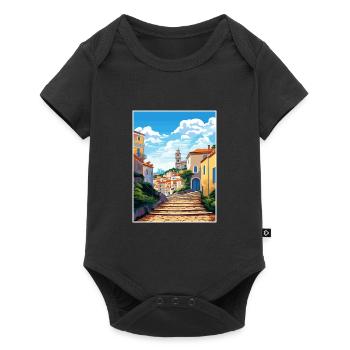 Sintra Portugal Vintage voyage affiche WPA Souvenir - Body à manches courtes Premium Bébé - noir - Devant