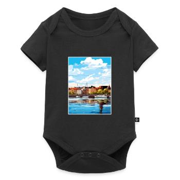 Kiel Decoration Germany Vintage Travel Poster WPA - Baby Premium short-sleeve bodysuit - black - Front
