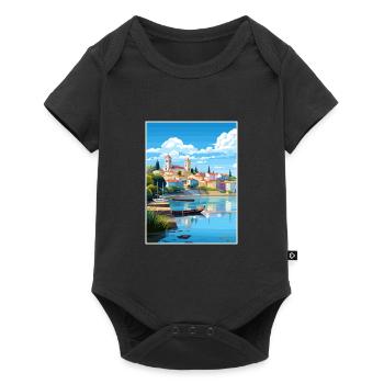 Tomar Portugal Vintage voyage affiche WPA Souvenir - Body à manches courtes Premium Bébé - noir - Devant