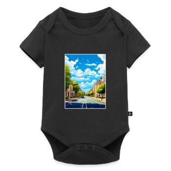 Kassel Decoration Germany Vintage Travel Poster - Baby Premium short-sleeve bodysuit - black - Front
