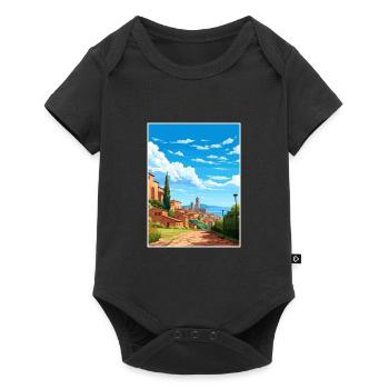 Pérouse Italie Vintage voyage affiche WPA Souvenir - Body à manches courtes Premium Bébé - noir - Devant