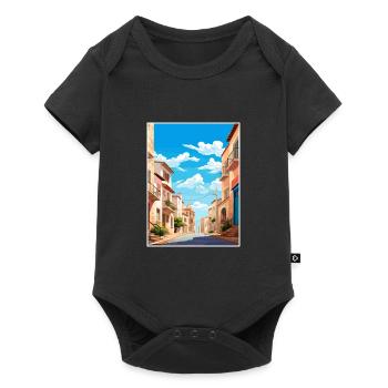 Palma Nova Spain Vintage Travel Poster Souvenir - Baby Premium short-sleeve bodysuit - black - Front