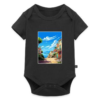 Palau Italie Vintage voyage affiche WPA Souvenir - Body à manches courtes Premium Bébé - noir - Devant