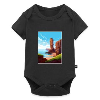 Old Man Of Hoy Scotland Vintage Travel Poster WPA - Baby Premium short-sleeve bodysuit - black - Front