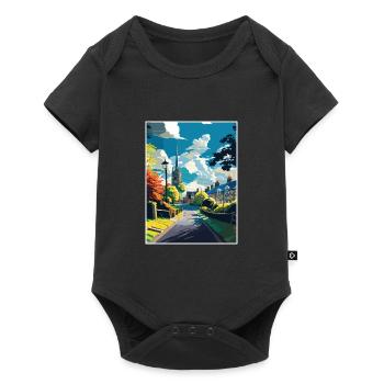 Stow On The Wold England Vintage Travel Poster WPA - Baby Premium short-sleeve bodysuit - black - Front