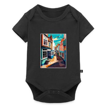Folkestone England Kent Vintage Reiseposter WPA - Baby Premium Kurzarmbody - Schwarz - Vorne