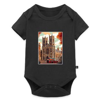 Abbaye de Westminster Londres Vintage voyage affiche WPA - Body à manches courtes Premium Bébé - noir - Devant