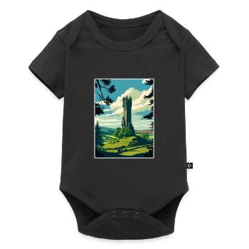 Wallace Monument Schottland Vintage Reiseposter - Baby Premium Kurzarmbody - Schwarz - Vorne