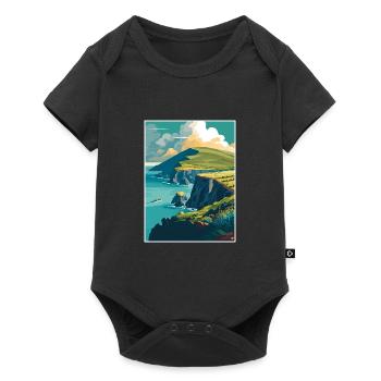 Péninsule de Dingle Irlande Vintage voyage affiche WPA - Body à manches courtes Premium Bébé - noir - Devant