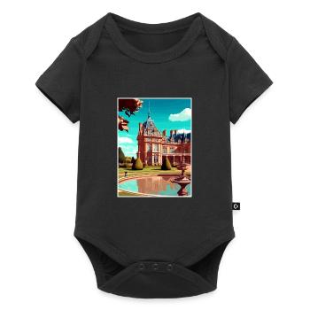 Waddesdon Manor décoration Vintage Travel Poster - Body à manches courtes Premium Bébé - noir - Devant
