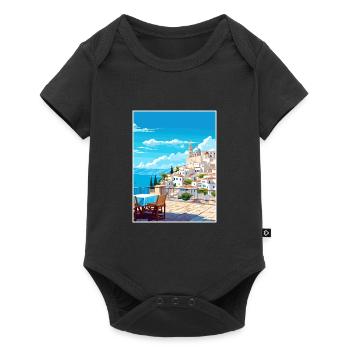 Ibiza Espagne Vintage voyage affiche WPA Souvenir - Body à manches courtes Premium Bébé - noir - Devant