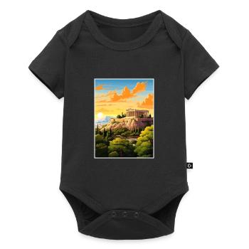 Athens Greece Decoration Vintage Travel Poster WPA - Baby Premium short-sleeve bodysuit - black - Front