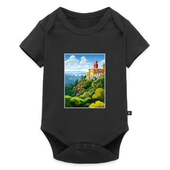 Sintra Portugal Vintage voyage affiche WPA Souvenir - Body à manches courtes Premium Bébé - noir - Devant