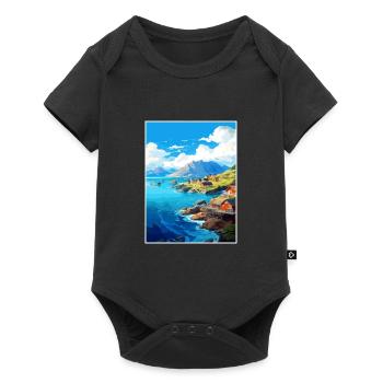 The Fjords Norway Norwegian Mountains Scandinavian - Baby Premium short-sleeve bodysuit - black - Front
