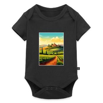 Toscane Italie Décoration Vintage Voyage Affiche WPA - Body à manches courtes Premium Bébé - noir - Devant
