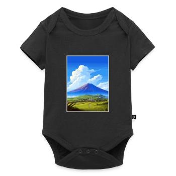 Pico Island Portugal Vintage Reiseposter WPA Kunst - Baby Premium Kurzarmbody - Schwarz - Vorne