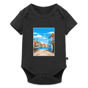 Aveiro Portugal Vintage voyage affiche WPA Souvenir - Body à manches courtes Premium Bébé - noir - Devant