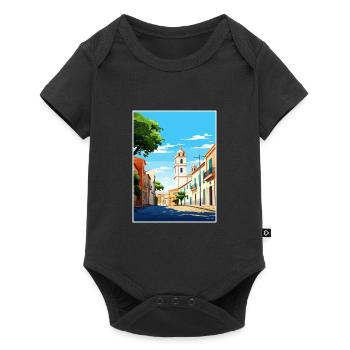 Faro Portugal Vintage voyage affiche WPA Souvenir - Body à manches courtes Premium Bébé - noir - Devant