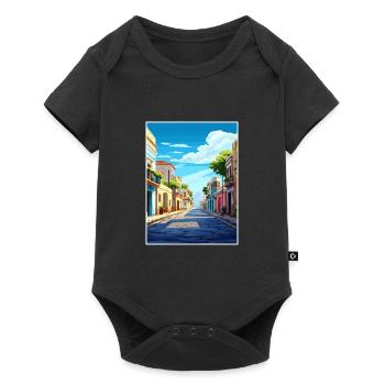 Merida Spanien Vintage Reiseposter WPA Souvenir - Baby Premium Kurzarmbody - Schwarz - Vorne