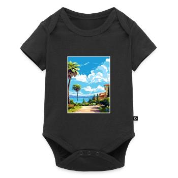 Alcudia Espagne Vintage voyage affiche WPA Souvenir - Body à manches courtes Premium Bébé - noir - Devant