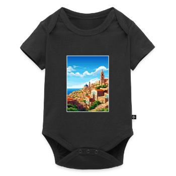 Malta Vintage Travel Poster WPA Souvenir - Baby Premium short-sleeve bodysuit - black - Front