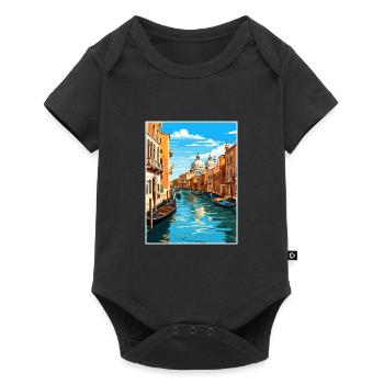 Venise Italie Décoration St Mark S Square Souvenir - Body à manches courtes Premium Bébé - noir - Devant