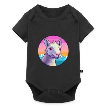 Aardvark Watercolor Cartoon Kawaii Pet Animal Colo - Baby Premium short-sleeve bodysuit - black - Front