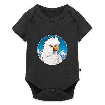 Cacatoès aquarelle dessin animé kawaii animal de compagnie animal Colo - Body à manches courtes Premium Bébé - noir - Devant