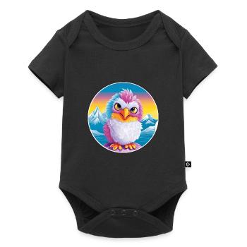 Chicken Watercolor Cartoon Kawaii Pet Animal Color - Baby Premium short-sleeve bodysuit - black - Front