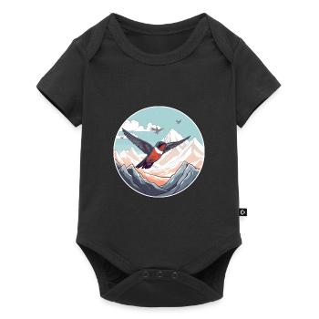 Colibri Aquarelle Dessin Animé Kawaii Animal De Compagnie C - Body à manches courtes Premium Bébé - noir - Devant