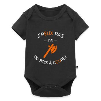 J peux pas j ai du bois à couper - Body à manches courtes Premium Bébé - noir - Devant