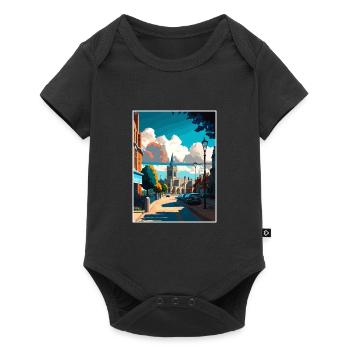 Rochester England Kent Vintage Reiseposter WPA - Baby Premium Kurzarmbody - Schwarz - Vorne
