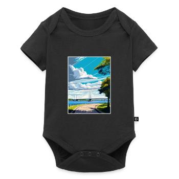 Dartford England Kent Vintage Reiseposter WPA - Baby Premium Kurzarmbody - Schwarz - Vorne
