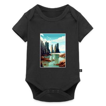 Isle Of Lewis Scotland Vintage Travel Poster WPA - Baby Premium short-sleeve bodysuit - black - Front