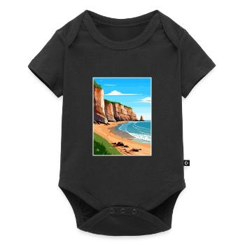 Torquay Cliffs England Vintage Travel Poster WPA - Baby Premium short-sleeve bodysuit - black - Front