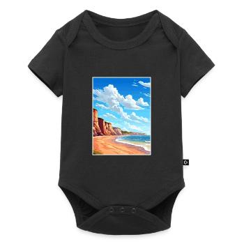 Torquay Cliffs England Vintage Travel Poster WPA - Baby Premium short-sleeve bodysuit - black - Front