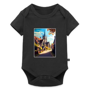Minister England Kent Vintage Reiseposter WPA - Baby Premium Kurzarmbody - Schwarz - Vorne