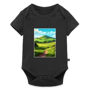 Duncryne Hill Stirling Vintage Reiseposter WPA - Baby Premium Kurzarmbody - Schwarz - Vorne