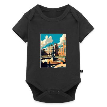 Hampton Palace England Vintage Travel Poster WPA - Baby Premium short-sleeve bodysuit - black - Front
