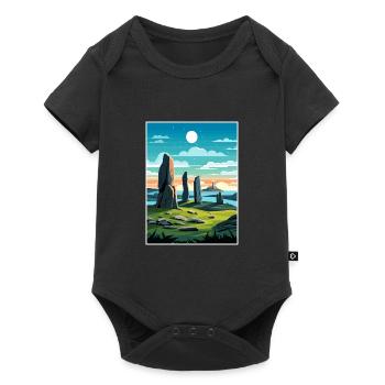 Isle Of Lewis Scotland Vintage Travel Poster WPA - Baby Premium short-sleeve bodysuit - black - Front