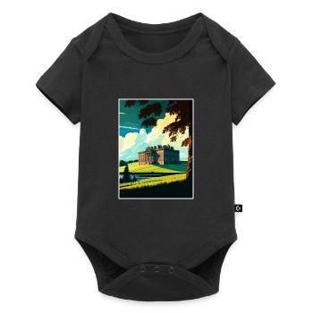 Lyme Park Decoration Vintage Travel Poster WPA Art - Baby Premium short-sleeve bodysuit - black - Front